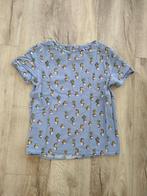 Prachtig blauw dames shirt met cactussen, maat S. Cactus., Blauw, Onb, Ophalen of Verzenden, Korte mouw