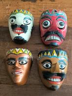 Oude maskers Indonesië 4 stuks, Antiek en Kunst, Ophalen of Verzenden