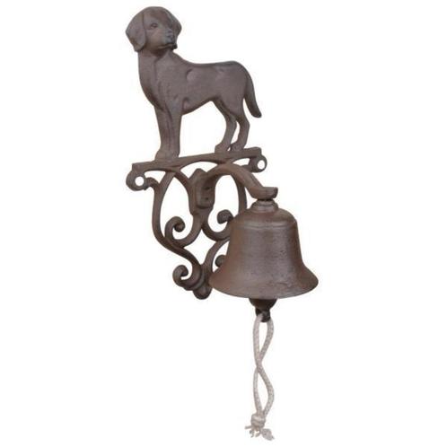 Bel van gietijzer hond of kat, Tuin en Terras, Tuinwanddecoratie, Nieuw, Ophalen of Verzenden