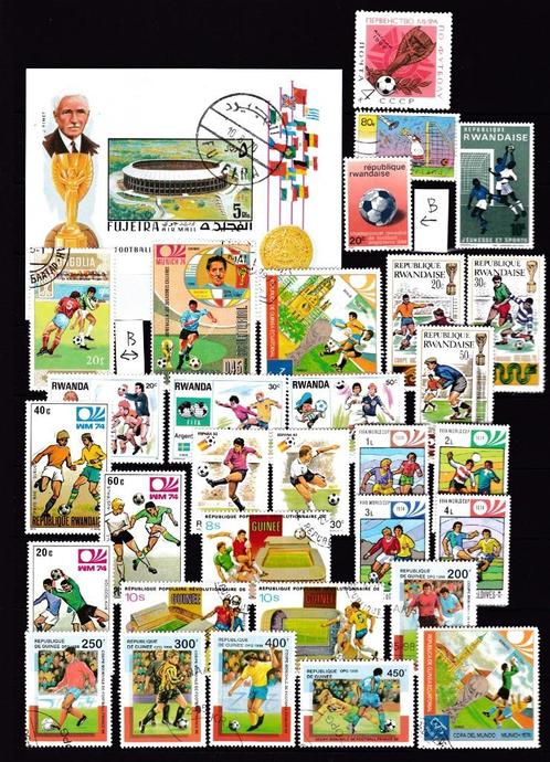 9315) voetbal ca 32x, Postzegels en Munten, Postzegels | Thematische zegels, Sport, Ophalen of Verzenden