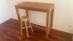 Mooie hoge teak tafel in zeer goede staat, Huis en Inrichting, Tafels | Sidetables, Ophalen, Zo goed als nieuw, 25 tot 50 cm, Rechthoekig