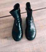 Zwarte Lederen Enkellaarsjes. 37. Zgan., Meisje, Ophalen of Verzenden, Zara, Laarzen