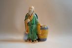 Chinees Beeld Man Pot Geel Groen Blauw, Antiek en Kunst, Ophalen of Verzenden