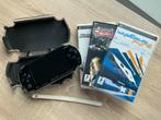 PSP met games, Spelcomputers en Games, Spelcomputers | Sony PSP, Met games, Zwart, Ophalen of Verzenden, Zo goed als nieuw