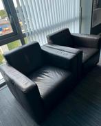 Bruine leren stoelen, Ophalen of Verzenden, Zo goed als nieuw, 75 tot 100 cm