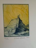 Ronald Tolman - Berglandschap Ets, Antiek en Kunst, Ophalen