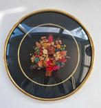 Vintage Bolglas lijst met Droogbloemen, Antiek en Kunst, Curiosa en Brocante, Ophalen of Verzenden