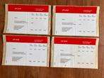 4 stickers tarieven PTT Post in 1982., Ophalen of Verzenden, Bedrijf of Vereniging