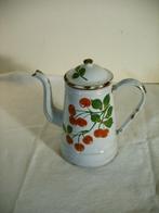 Antieke witte emaillen koffiepot, Ophalen of Verzenden