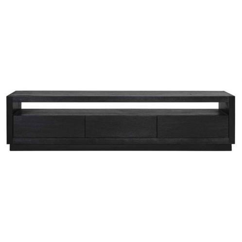 tv dressoir zwart 3 lade model Oakura van Richmond Interiors, Huis en Inrichting, Kasten | Dressoirs, Nieuw, Minder dan 50 cm