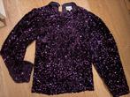 Shoeby top paarse pailletten kerst 146 152 zgan, Ophalen of Verzenden, Zo goed als nieuw, Meisje, Shirt of Longsleeve