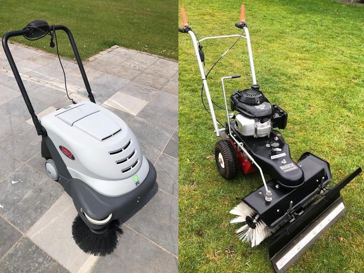 Veegmachine op accu & Veegmachine op benzine, Tuin en Terras, Veegmachines, Zo goed als nieuw, Ophalen