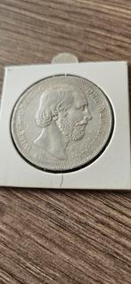 Zilveren rijksdaalder 1872 Willem 3, Koning Willem III, Zilver, Ophalen of Verzenden, Losse munt