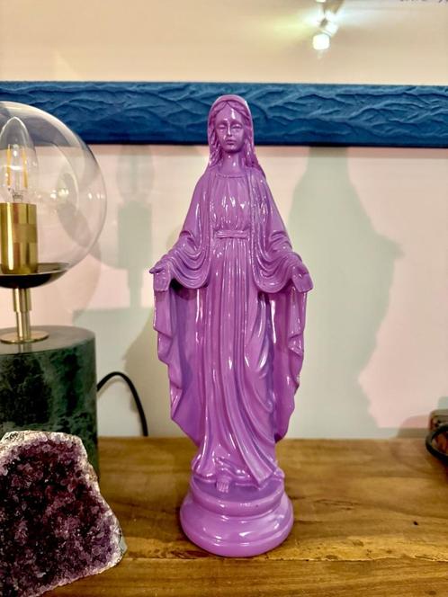 Prachtig Paars Maria Beeld (+- 35 CM Hoog), Antiek en Kunst, Antiek | Religie, Verzenden