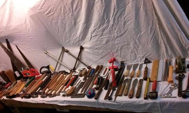 Gereedschap Schaven Zagen Hamer Nijptangen Boardmes vijllen., Doe-het-zelf en Verbouw, Gereedschap | Handgereedschap, Gebruikt