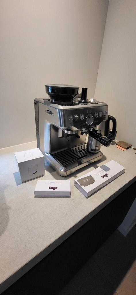 Sage Espressomachine te koop. Slechts enkele keren gebruikt., Witgoed en Apparatuur, Koffiezetapparaten, Zo goed als nieuw, Koffiebonen