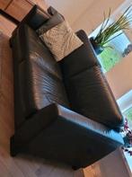 Gratis zwart lederen bank 2,5 zits, gratis bankstel ophalen, Ophalen, Gebruikt, 150 tot 200 cm, Driepersoons