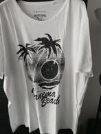 heren witte shirt met zwarte palmboom maat 3xl, Kleding | Heren, Grote Maten, Ophalen of Verzenden, Zo goed als nieuw, Wit, Shirt