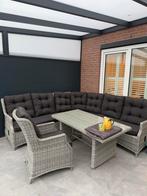 Tuinset met Hoekbank, Tafel en Stoel, Ophalen, 6 zitplaatsen, Zo goed als nieuw, Wicker