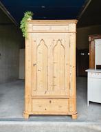 Antieke brocante Franse eendeurskast vintage meidenkast kast, Ophalen of Verzenden