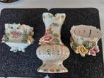 setje 3 stuks aardewerk-porcelain potten, Antiek en Kunst, Antiek | Keramiek en Aardewerk, Ophalen of Verzenden