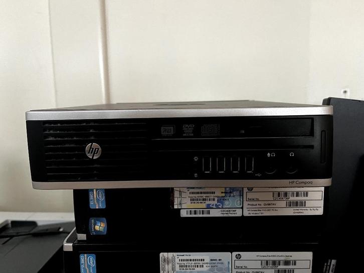 Partij HP Compaq Elite 8300 Ultra Slim Desktop Pc's, Computers en Software, Desktop Pc's, Gebruikt, 3 tot 4 Ghz, SSD, 4 GB, Met monitor