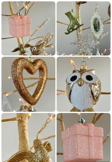 12 x kerstballen roze goud groen etc beschikbaar voor biedingen