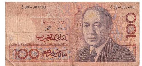 Marokko, 100 Dirhams, 1987, Postzegels en Munten, Bankbiljetten | Afrika, Los biljet, Overige landen, Ophalen of Verzenden