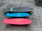 1 x houten skate board van Brunotti en 2 x penny board, Skateboard, Gebruikt, Ophalen