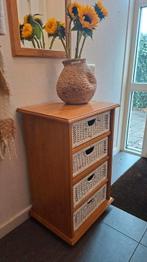 Blank eiken Kastje met 3 mandjes, Minder dan 50 cm, 50 tot 100 cm, Ophalen of Verzenden, Zo goed als nieuw