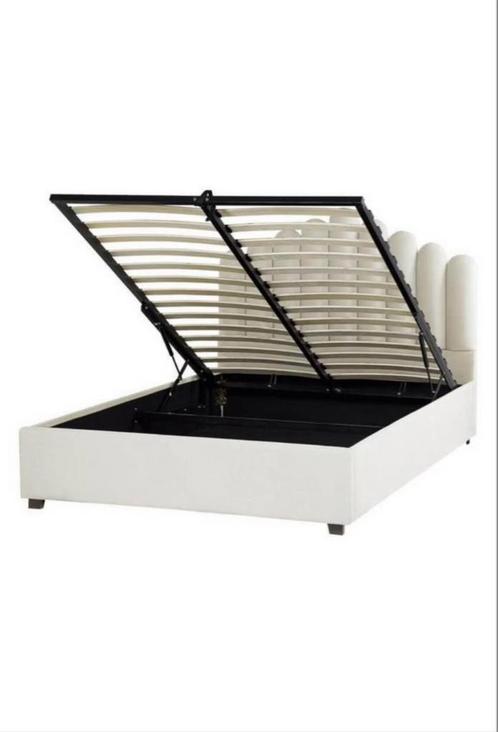 Luxe bed met opbergruimte!, Huis en Inrichting, Slaapkamer | Bedden, Zo goed als nieuw, Tweepersoons, 140 cm, 200 cm, Crème, Ophalen