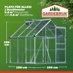 Tuinkas 190 x 190 x 195 Cm. , aluminium / polycarbonaat, Ophalen, Polycarbonaat, Kweekkas, Zo goed als nieuw