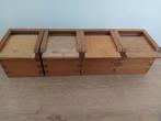 Schuif kistjes vintage kleuter materiaal 7x7x7 cm., Kinderen en Baby's, Speelgoed | Houten speelgoed, Ophalen, Gebruikt, Overige typen