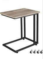 Bijzettafel computer tafel sidetable nieuw zwart grijs, Nieuw, 25 tot 50 cm, Rond, Ophalen of Verzenden