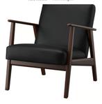 2 zwarte ikea fauteuils, Huis en Inrichting, Fauteuils, Ophalen, Gebruikt, 50 tot 75 cm, Hout