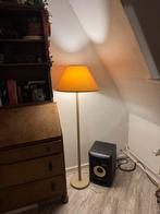 Vintage staande lamp met LED bol, Huis en Inrichting, Lampen | Vloerlampen, Ophalen, Gebruikt, Stof, 100 tot 150 cm