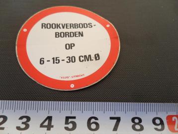 sticker Rookverbodsborden op 6-15-30 cm O * beschikbaar voor biedingen