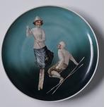 Wandbord Wintertafereel, Carl Tielsch, Altwasser, Silezië, Antiek en Kunst, Ophalen of Verzenden