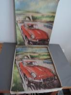 Complete ouderwetse houten puzzel van een Jaguar E type, Ophalen of Verzenden, Zo goed als nieuw, Auto's