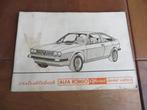 Instructieboek Alfa Romeo Alfasud Sprint Veloce 1981, Auto diversen, Handleidingen en Instructieboekjes, Ophalen of Verzenden