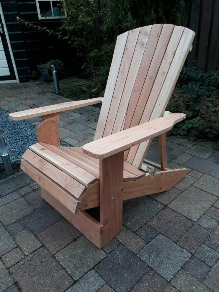 Adirondack relaxstoel - 4 standen verstelbaar – bouwtekening, Tuin en Terras, Tuinstoelen, Nieuw, Hout, Verstelbaar, Verzenden