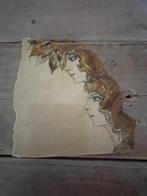 Kunstwerk op steen / tegel. Vrouwengezicht. Alma 1981., Antiek en Kunst, Ophalen