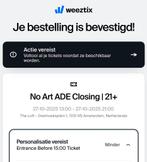 No Art ADE Closing ticket - entry before 15:00, Tickets en Kaartjes, Evenementen en Festivals, Eén persoon