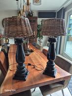 2  Mooie landelijke Schemerlampen - 80cm Hoog, Ophalen, Hout, 75 cm of meer, Landelijk