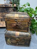 Chinese rieten vintage manden Chinees set mand, Huis en Inrichting, Woonaccessoires | Schalen en Manden, Verburgt Vintage, Gebruikt