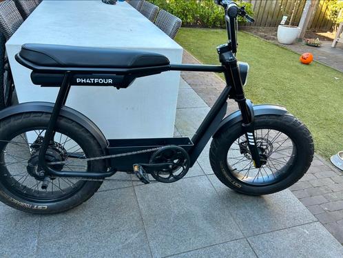 Phatfour FLX Black fatbike, Fietsen en Brommers, Elektrische fietsen, Zo goed als nieuw, Overige merken, 59 cm of meer, 50 km per accu of meer