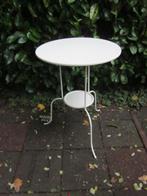 Lindved Ikea tafeltje wit ijzer, Huis en Inrichting, Tafels | Bijzettafels, Ophalen, Minder dan 55 cm, Metaal of Aluminium, Rond