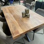 Magazijn Leegverkoop Nieuwe eettafel mangohout matrix zwart, Nieuw, Argowneg 20 Amersfoort, Ophalen of Verzenden, Info@wkhome.nl