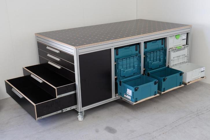 MFT mobiele werktafel Festool Systainer Mbox L-Boxx opbergen, Doe-het-zelf en Verbouw, Werkbanken, Nieuw, 120 tot 170 cm, Bankschroef