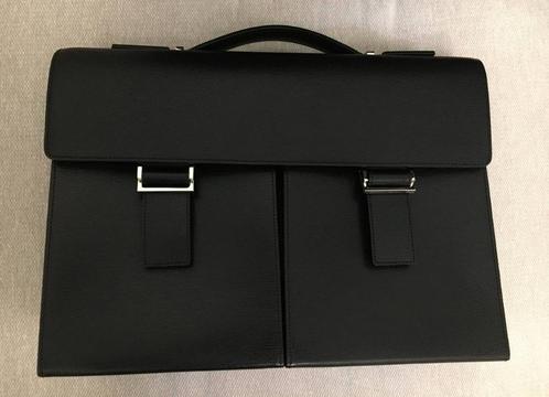 S.T. Dupont Zwarte Leren Aktetas, Sieraden, Tassen en Uiterlijk, Tassen | Reistassen en Weekendtassen, Zo goed als nieuw, Zwart